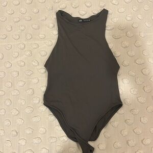 Zara dark gray bodysuit